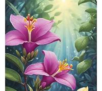 Fleur Feuille Verte Puzzle 300 Pièces Adulte 35x35cm,DIY Divertissement Créatif Puzzles Classiques,l'art De La Décoration Moderne,Cadeau Unique