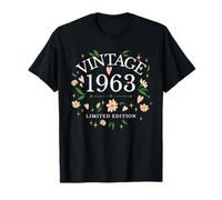 Fleur Florale Vintage de 1963 pour Femmes, 63 Ans, 63e Anniversaire T-Shirt
