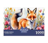 Fleur Fox Puzzle 1000 Pièces Adultes intéressant Puzzles 1000 Pièces Jeux D'adresse Décor À La Maison 38x26cm/1000pcs