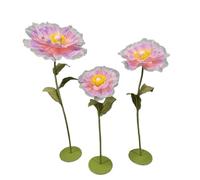 Fleur Geante Decoration EVA Fil de Soie Papillon Amour Fleur avec Support Flexible Cryptage À Quatre Couches Guide de Fleurs pour Mariage pour Saint-Valentin, Fête des Mères(Pinks PURPLES)