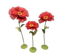 Fleur Geante Decoration EVA Fil de Soie Papillon Amour Fleur avec Support Flexible Cryptage À Quatre Couches Guide de Fleurs pour Mariage pour Saint-Valentin, Fête des Mères(Burgundy)