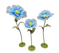Fleur Geante Decoration EVA Fil de Soie Papillon Amour Fleur avec Support Flexible Cryptage À Quatre Couches Guide de Fleurs pour Mariage pour Saint-Valentin, Fête des Mères(Royal Blue)