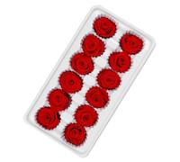 Fleur Immortelle Rouge Décorative en Plastique 12pcs pour Bouquet de Fleurs, Accessoire Romantique et Solide pour Festival et Dîner
