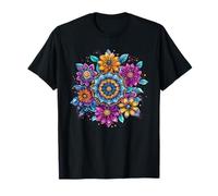 Fleur Mandala Coloré Jardin Fleurs T-Shirt