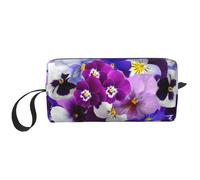 Fleur Mauve, Trousse de Maquillage Trousse à cosmétiques Trousse de Toilette de Voyage Portable Pochette de Maquillage