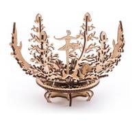 Fleur mécanique ? Maquette en bois à construire, étui à bijoux décoratif brown TU