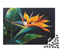 Fleur Oiseau de Paradis Puzzle 1000 Pièces Papier pour Adultes Scène Nature Tropicale Jeu de Puzzle 1000 Pièces Détente Maison Cadeau 38x26cm/1000pcs