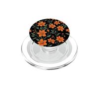 Fleur Orange Nuit Jardin Fleurs Floral PopSockets PopGrip pour MagSafe
