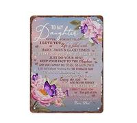 Fleur papillon affiche à ma fille n'oublie jamais que je t'aime rétro étain signe affiche en métal Vintage signe plaque café Bar maison extérieur décor cuisine fer peinture café Club homme cave plaque