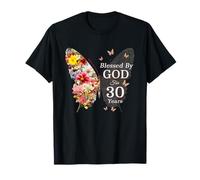 Fleur Papillon « Blessed by God for 30 Years » T-Shirt