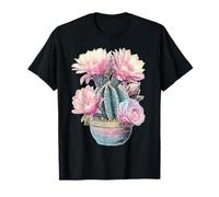 Fleur Pastel Ferocactus Plante Cactus Fleurs Art Bloomcore T-Shirt