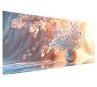 Fleur Peinture Diamant Adulte, 5D DIY Rêve Diamond Painting Adulte, Diamond Painting Strass Point de Croix Cristal Art Kit Broderie Diamant, Diamond-painting Grand pour Décoration Chambre 150x60cm G-8