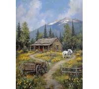 Fleur Peinture Diamant Painting Kit, 5D Lune Diamond Painting Adulte, DIY Peinture Diamant Canevas Kit Complet Adulte, Diamond Art Point de Croix Enfant, Murale Décoration, Cadeau 130x100cm, Model 174