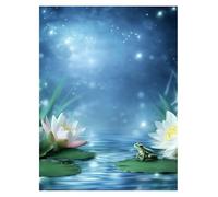 Fleur Peinture Numero Adulte Grenouille Peinture Numero Enfant 30 x 40 CM, Activité Manuelle Adulte Painting by Numbers Couleur Toile 36 Couleurs Acrylic Paint et Brush pour Decoration Murale YH2-4357