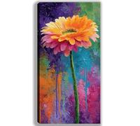 Fleur Peinture par Numero Adulte Coloré Peinture Numero Adulte et Enfant,DIY Paint by Numbers avec 50x100cm Toile + Acryliques + Pinceaux + Images de Référence,Decoration Chambre,Cadeau Femme,-fu84u