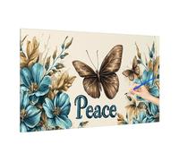 Fleur Peinture par Numero Adulte Enfant, Peinture Numero Adulte Papillon, Kit Creatif Paint by Numbers for Adults avec Pinceaux et Pigment pour Tableau Decoration Murale, Cadeau Femme 220x100cm S-79