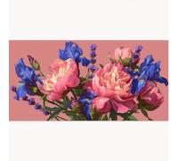 Fleur Peinture par Numero Adulte Rose Peinture Numero Enfants Activites Manuelles avec Acrylique et Pinceaux, Kit de Paint by Numbers pour la Décoration de la Maison 60x120cm (Sans Cadre) 1T-1255