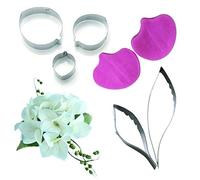 Fleur Pétale Veiner Silicone Moules Acier Inoxydable Fondant Set Emporte-Pièces, Décoration Gâteau Toosl Coupe Biscuit Moule, Plats à Four Sugarcract Chocolat Pâte à - Hortensia Set