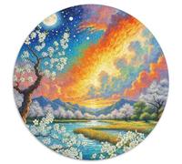 Fleur Poire Puzzle 1000 Pieces Cadeau Unique Jeu Éduchatif Challenge Toy À De Qualité Supérieure Peinture Art pour Adultes Enfants 1000pcs (67.5x67.5cm)