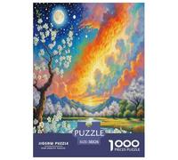 Fleur Poire Puzzles 1000 Pièces Cadeau Unique Jeu Éducatif Défi Jouet À De Qualité Supérieure Peinture Art pour Adultes Et Enfants À Partir De 12 Ans 38x26cm/1000pcs