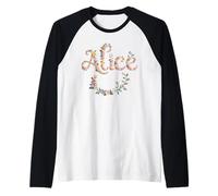 Fleur Prénom Alice Fille Cottagecore Party Mom Vêtements Manche Raglan