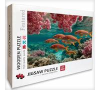 Fleur Puzzle 1000 Pièces Adultes, Poisson Puzzle Bois 75x50cm, Adultes Jeu éducatif Défi énigme avec Une Boîte d'emballage Exquise, Jeu Relaxant Détente Collection, pour Decoration Chambre, 6-7871