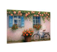 Fleur Puzzle 1000 Pièces Adultes Puzzle Village Motif Design avec Emballage Cadeau pour Cadeau Femme, Activité Familiale Stimulante Débutants pour Decoration Chambre Murale Maison 75 x 50 cm -650Y