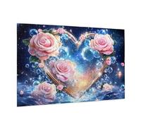 Fleur Puzzle 300 Pièces Adultes Puzzle Amour Motif Design avec Emballage Cadeau pour Cadeau Femme, Activité Familiale Stimulante Débutants pour Decoration Chambre Murale Maison 40 x 28 cm -471Y