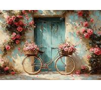Fleur Puzzle 300 Pieces Adultes Vélo Puzzles Classiques Panorama Bois Difficile Impossible Geant Jigsaw Jeu éducatif Défi Jouet pour Enfants et Adulte dès 14 Ans Cadeau Homme Femme Boxed P-954