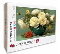 Fleur Puzzle 3000 Pièces Adultes, Puzzle Bois 122x81cm, Adultes Jeu éducatif Défi énigme avec Une Boîte d'emballage Exquise, Jeu Relaxant Détente Collection, Decoration Chambre, Cadeau, (Vase) X-4495