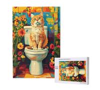 Fleur Puzzle Chat 3000 Pièces Adultes, DIY Puzzles Classiques Art avec Boîte d'emballage et Photos de Référence, Relaxation/Soulagement du Stress/Jeux Amusants, Creatif Cadeau pour Femme M-1300