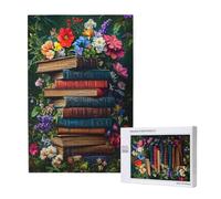Fleur Puzzle Livre 1500 Pièces Adultes, DIY Puzzles Classiques Art avec Boîte d'emballage et Photos de Référence, Relaxation/Soulagement du Stress/Jeux Amusants, Creatif Cadeau pour Femme M-1511