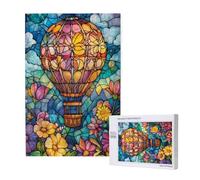 Fleur Puzzle Montgolfière 5000 Pièces Adultes,DIY Puzzles Classiques Art avec Boîte d'emballage et Photos de Référence,Relaxation/Soulagement du Stress/Jeux Amusants,Creatif Cadeau pour Femme M-1810
