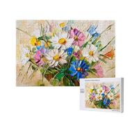 Fleur Puzzle Rétro 120 Pièces Adultes, DIY Puzzles Classiques Art avec Boîte d'emballage et Photos de Référence, Relaxation/Soulagement du Stress/Jeux Amusants, Creatif Cadeau pour Femme M-1005