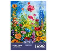 Fleur Puzzles 1000 Pieces Cadeau Unique Intéressant Jeu Éduchatif Défi Jouet À De Qualité Supérieure Peinture Art pour Adultes Et Enfants À Partir De 12 Ans 70x50cm/1000pcs