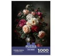 Fleur Puzzles 1000 Pieces Cadeau Unique intéressant Jeu Éduchatif Défi Jouet À De Qualité Supérieure Peinture Art pour Adultes Et Enfants À Partir De 12 Ans 38x26cm/1000pcs