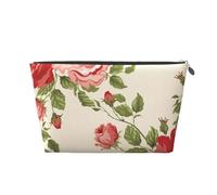 Fleur rétro imprimée, Trousse de Toilette Trousse de Maquillage Sac à cosmétiques Trousse de Toilette de Voyage Portable