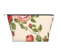 Fleur rétro imprimée, Trousse de Toilette Trousse de Maquillage Sac à cosmétiques Trousse de Toilette de Voyage Portable