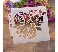 Fleur Réutilisable Modèles de peinture de pochoir en plastique bricolage creux de conception, parfaits pour la conception textile, décoration murale, fenêtre, papier, Scrapbooking
