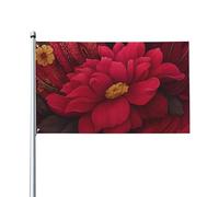 Fleur Rose Élégante Drapeau Couleurs Vives Drapeau De Jardin Solide Bannière Pour Bar Cour Balcon Jardin 90X150Cm