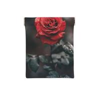 Fleur Rose Imprimée, Sac de Rangement pour Femmes, Portefeuille supérieur à Presser, Petit Porte-Monnaie, Pochette de Changement
