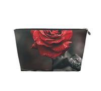 Fleur Rose Imprimée, Trousse de Toilette Trousse de Maquillage Sac à cosmétiques Trousse de Toilette de Voyage Portable