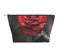 Fleur Rose Imprimée, Trousse de Toilette Trousse de Maquillage Sac à cosmétiques Trousse de Toilette de Voyage Portable