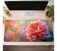 Fleur Rose Tapis de Souris de Jeu, 900x400x3mm XXL Tapis Souris Gaming Grand, Antidérapant Étanche, iExtended Long Clavier Mouse Pad XXL, Accessoire Bureau, pour Gamer, Ordinateur, PC PjY4551 F-K
