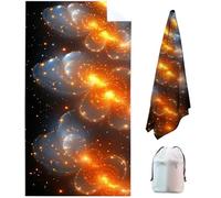 Fleur Serviette Microfibre XXL 180x80 cm, Jaune Serviette Plage Microfibre Adulte Drap de Plage avec Sac de Transport, Sans Sable, Séchage Rapide Portable Beach Towel pour Sport, Piscine, Camping 22-1