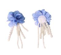 Fleur Sew Brooch Trimmings Pearls Applique Pour Robe De Mariée Curtain Scarpe Do It Yourself Decorations Accessoires Pin Floral Fait À La Main