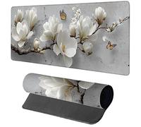 Fleur Tapis de Souris 1200x600x3mm, Tapis de Souris XXL Gaming Papillon, Grand sous Main Bureau avec Rubber Base, Gaming Accessoire Bureau, Haute Précision et Vitesse Mouse Pad, pour Gamer, PC R-1133