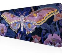 Fleur Tapis de Souris 80 x 30 cm Grand Tapis Souris XXL, Rose Mouse Pad, à Bords Cousus, Base en Caoutchouc Antidérapante, sous Main pour Clavier Pad, Decor Maison, Cadeaux pour Hommes PjY8233 Y-A