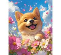 Fleur Vent Chien Puzzle de 2000 Pièces pour Adultes, 100x70cm Puzzles Classiques 2000 pièces Adultes, Puzzle Stimulant Parfait pour Les Soirées de Jeu