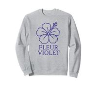 Fleur Violet Minimaliste Adolescent Floral Art Sweatshirt